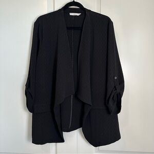 Lush Textured Black Blazer Large